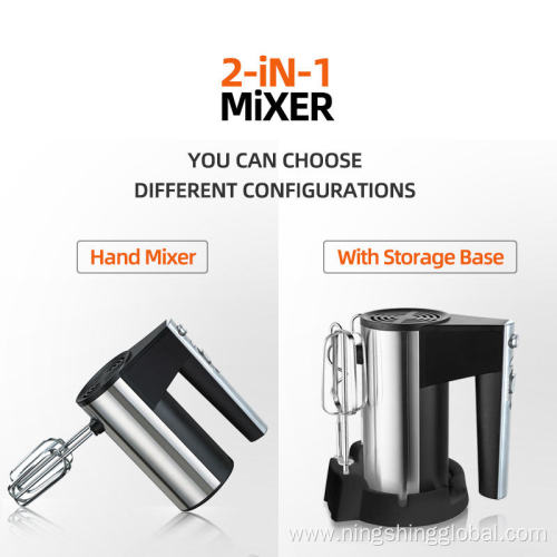 Electric Hand Mixer with Custom Color Storage Base